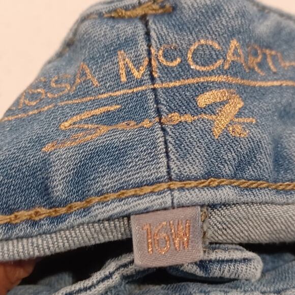 Beautiful Melissa McCarthy Women's Blue Jeans Pants Floral Size 16W - Picture 5 of 6